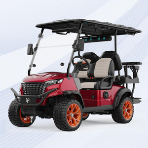 190mm Extra High Ground Clearance 4 Seat Electric Golf Cart with 48v Battery Lithium 2+2 Seater Passenger Buggy Car